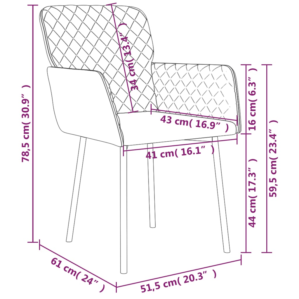 Eetkamerstoelen 2 st fluweel zwart Eetkamerstoelen | Creëer jouw Trendy Thuis | Gratis bezorgd & Retour | Trendy.nl