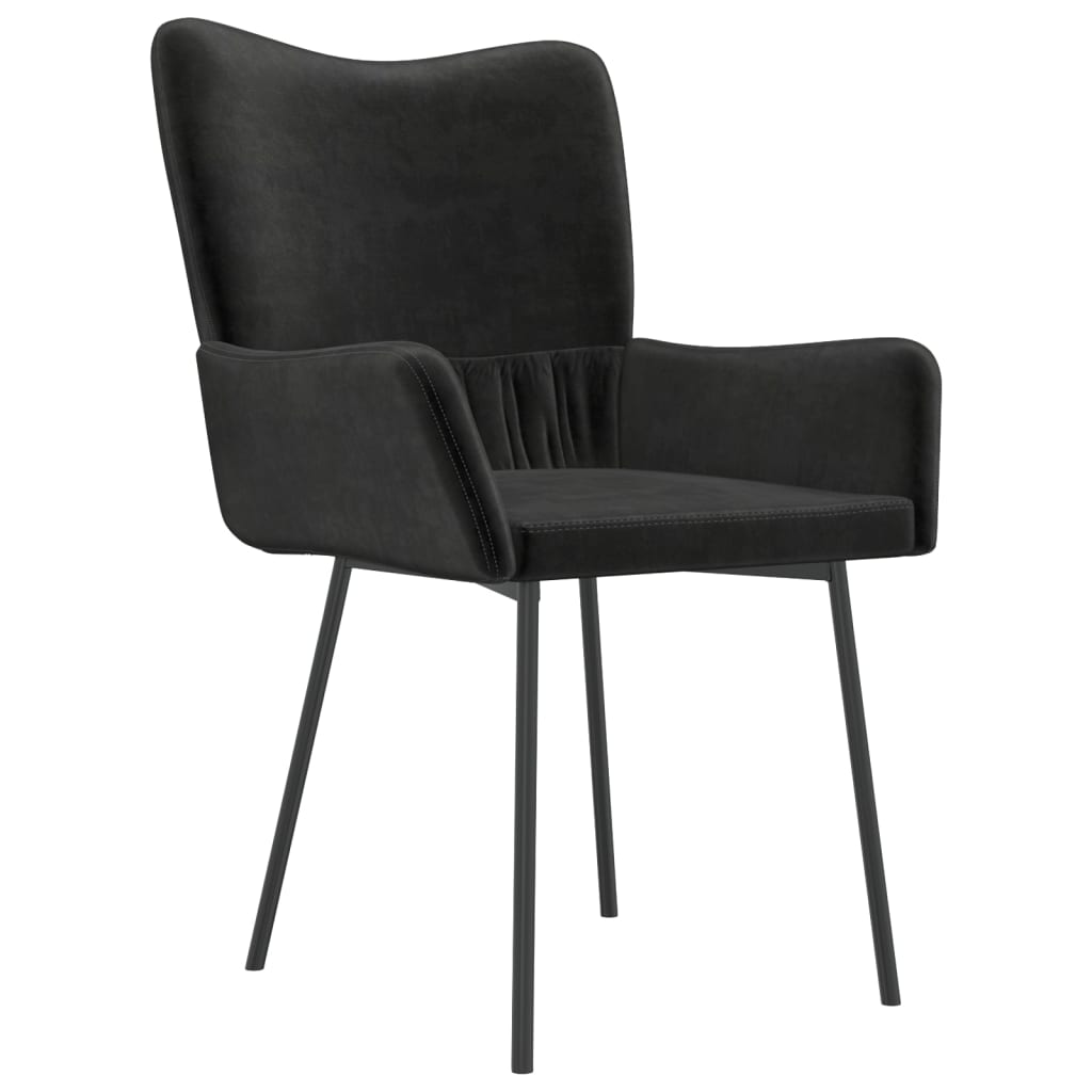 Eetkamerstoelen 2 st fluweel zwart Eetkamerstoelen | Creëer jouw Trendy Thuis | Gratis bezorgd & Retour | Trendy.nl