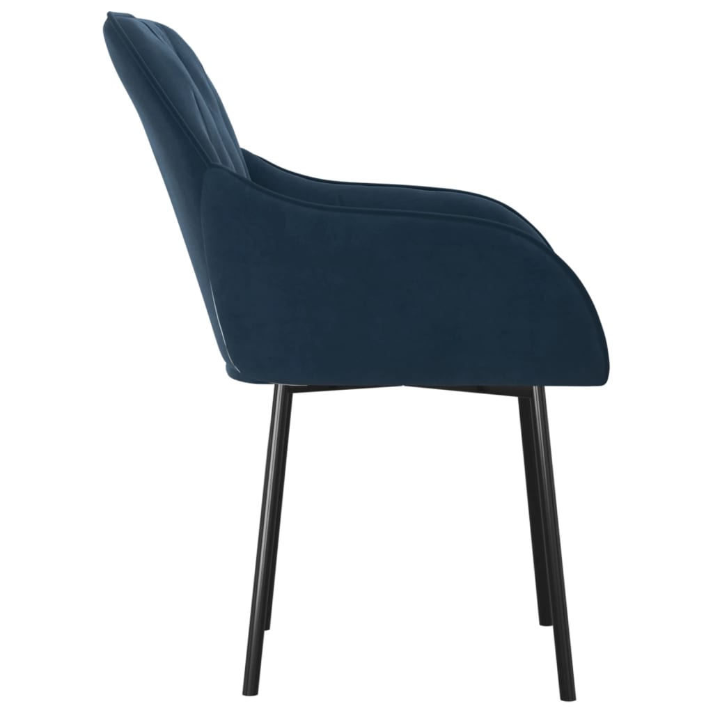 Eetkamerstoelen 2 st fluweel blauw Eetkamerstoelen | Creëer jouw Trendy Thuis | Gratis bezorgd & Retour | Trendy.nl