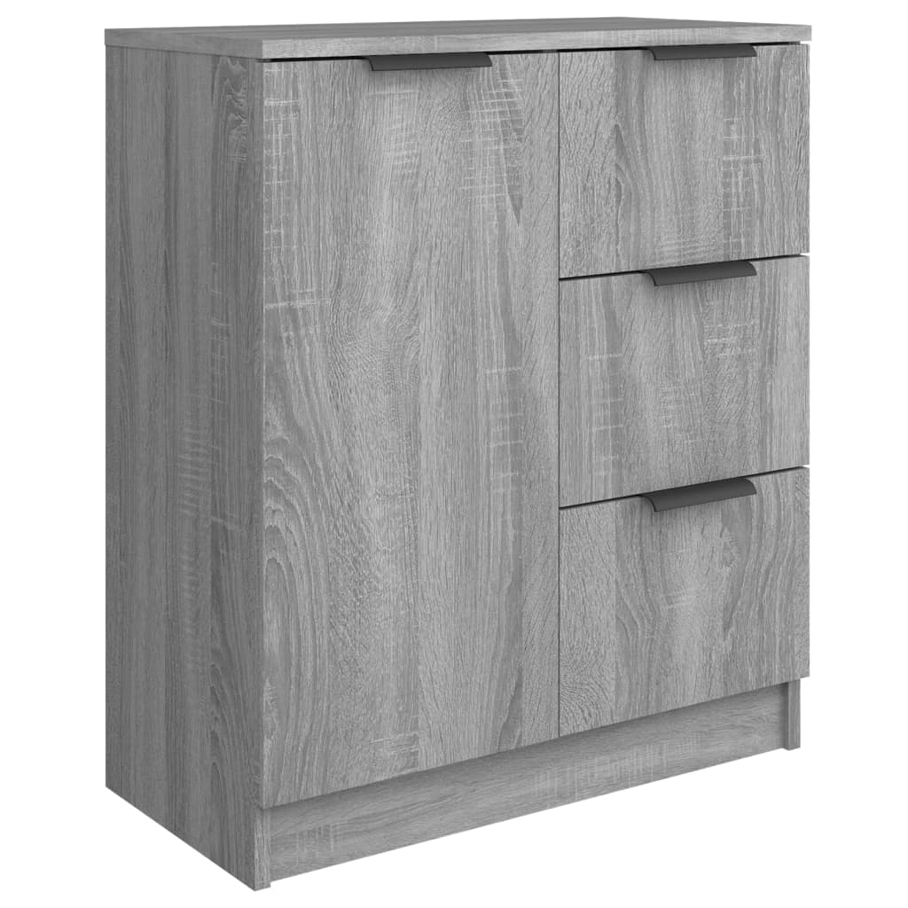 Dressoirs 2 st 60x30x70 cm bewerkt hout grijs sonoma eikenkleur Dressoirs & buffetkasten | Creëer jouw Trendy Thuis | Gratis bezorgd & Retour | Trendy.nl