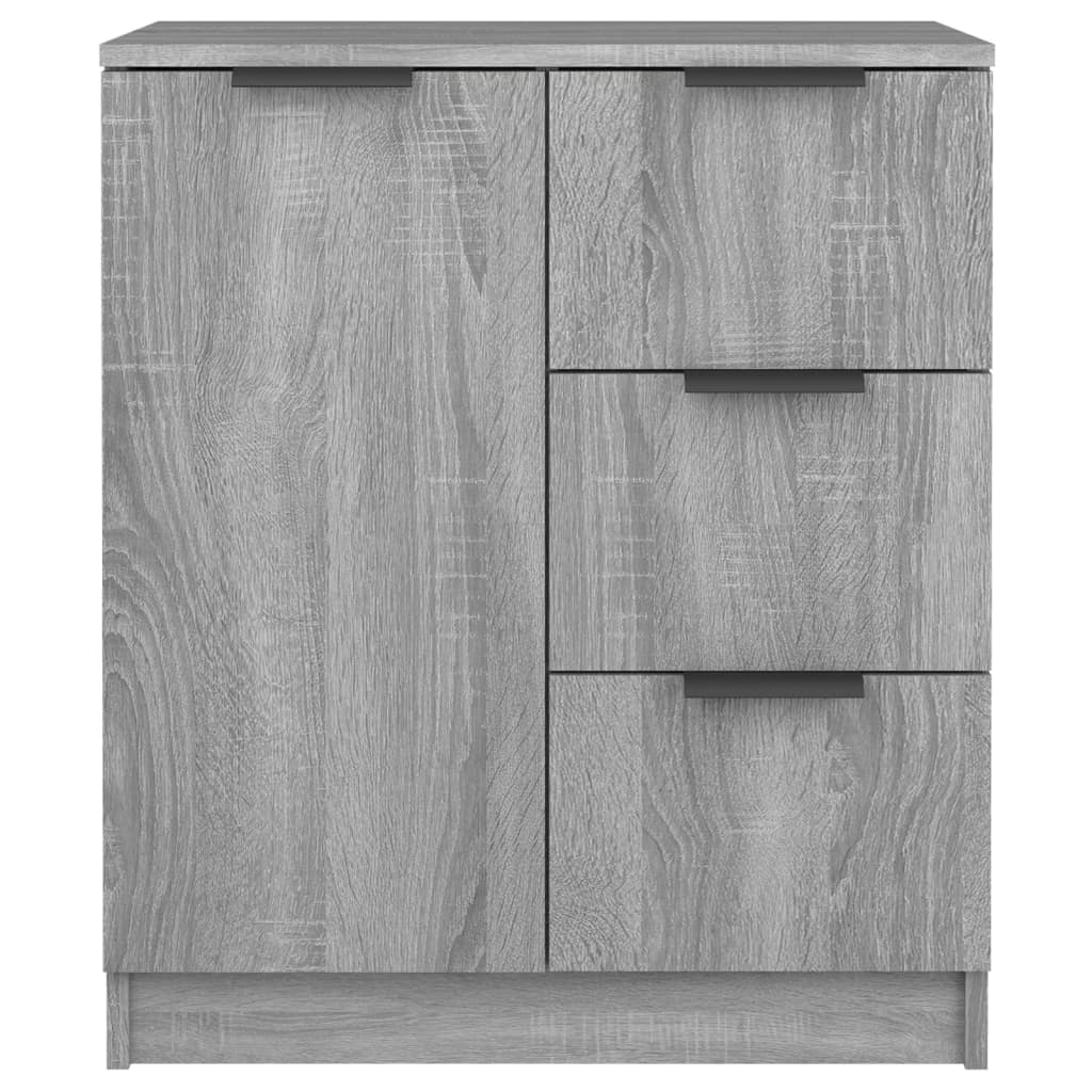 Dressoirs 2 st 60x30x70 cm bewerkt hout grijs sonoma eikenkleur Dressoirs & buffetkasten | Creëer jouw Trendy Thuis | Gratis bezorgd & Retour | Trendy.nl