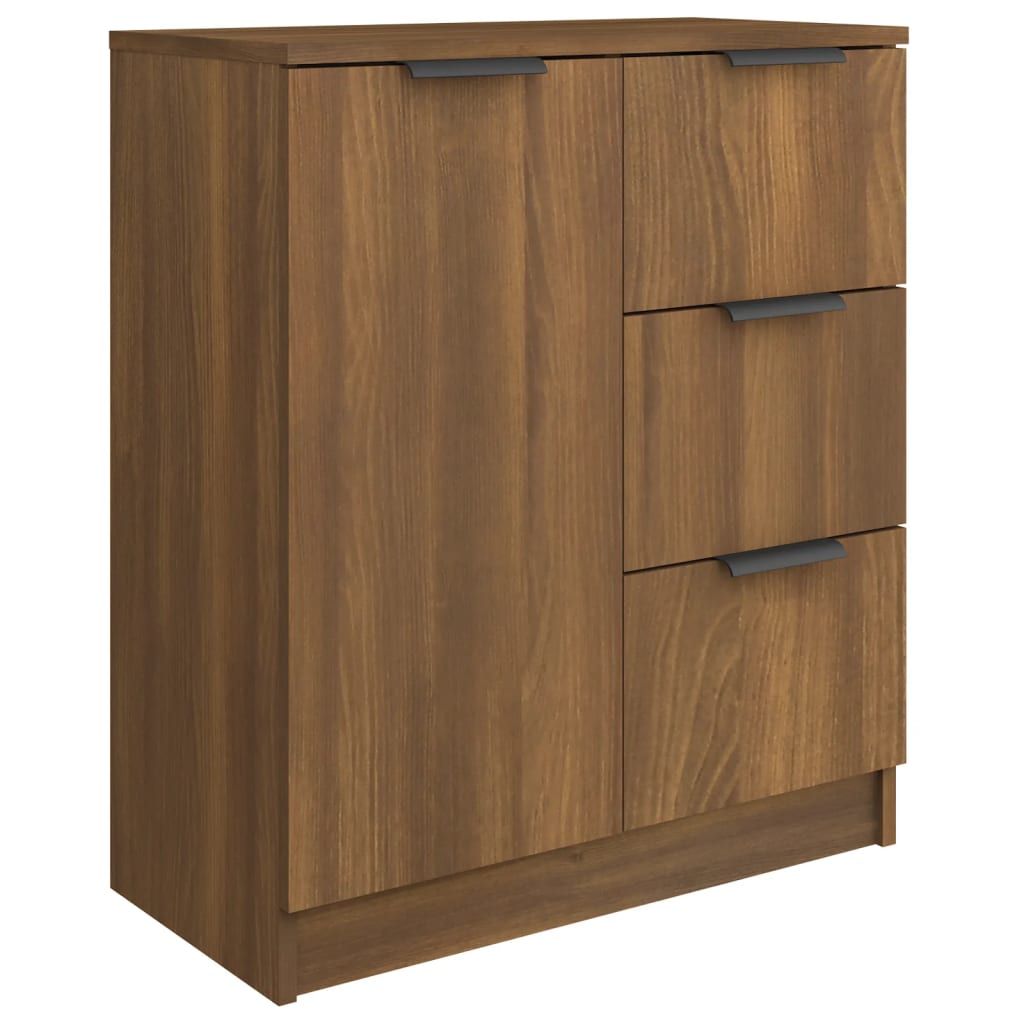 Dressoirs 2 st 60x30x70 cm bewerkt hout bruineikenkleurig Dressoirs & buffetkasten | Creëer jouw Trendy Thuis | Gratis bezorgd & Retour | Trendy.nl