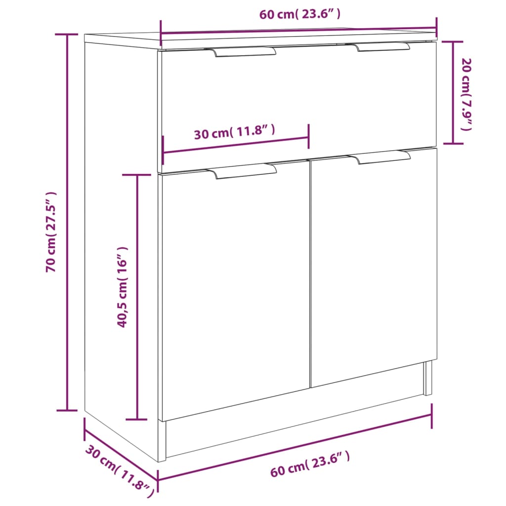 Dressoirs 3 st bewerkt hout betongrijs Dressoirs & buffetkasten | Creëer jouw Trendy Thuis | Gratis bezorgd & Retour | Trendy.nl