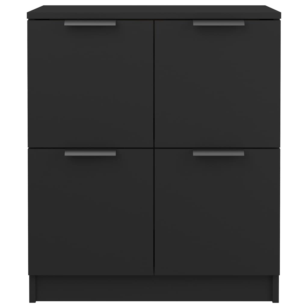 Dressoirs 2 st 60x30x70 cm bewerkt hout zwart Dressoirs & buffetkasten | Creëer jouw Trendy Thuis | Gratis bezorgd & Retour | Trendy.nl