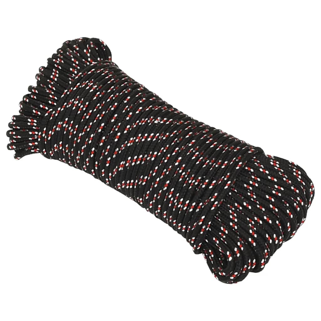 Boot touw 4 mm 50 m polypropyleen zwart Touw | Creëer jouw Trendy Thuis | Gratis bezorgd & Retour | Trendy.nl