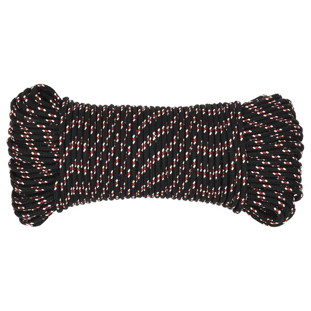 Boot touw 4 mm 50 m polypropyleen zwart Touw | Creëer jouw Trendy Thuis | Gratis bezorgd & Retour | Trendy.nl