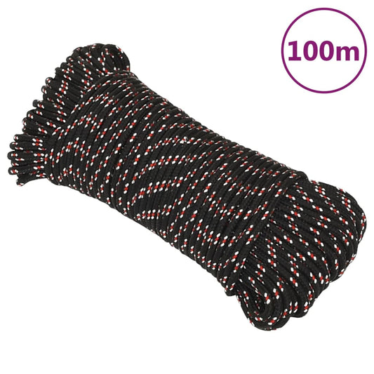 Boot touw 4 mm 100 m polypropyleen zwart Touw | Creëer jouw Trendy Thuis | Gratis bezorgd & Retour | Trendy.nl