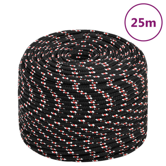 Boot touw 8 mm 25 m polypropyleen zwart Touw | Creëer jouw Trendy Thuis | Gratis bezorgd & Retour | Trendy.nl