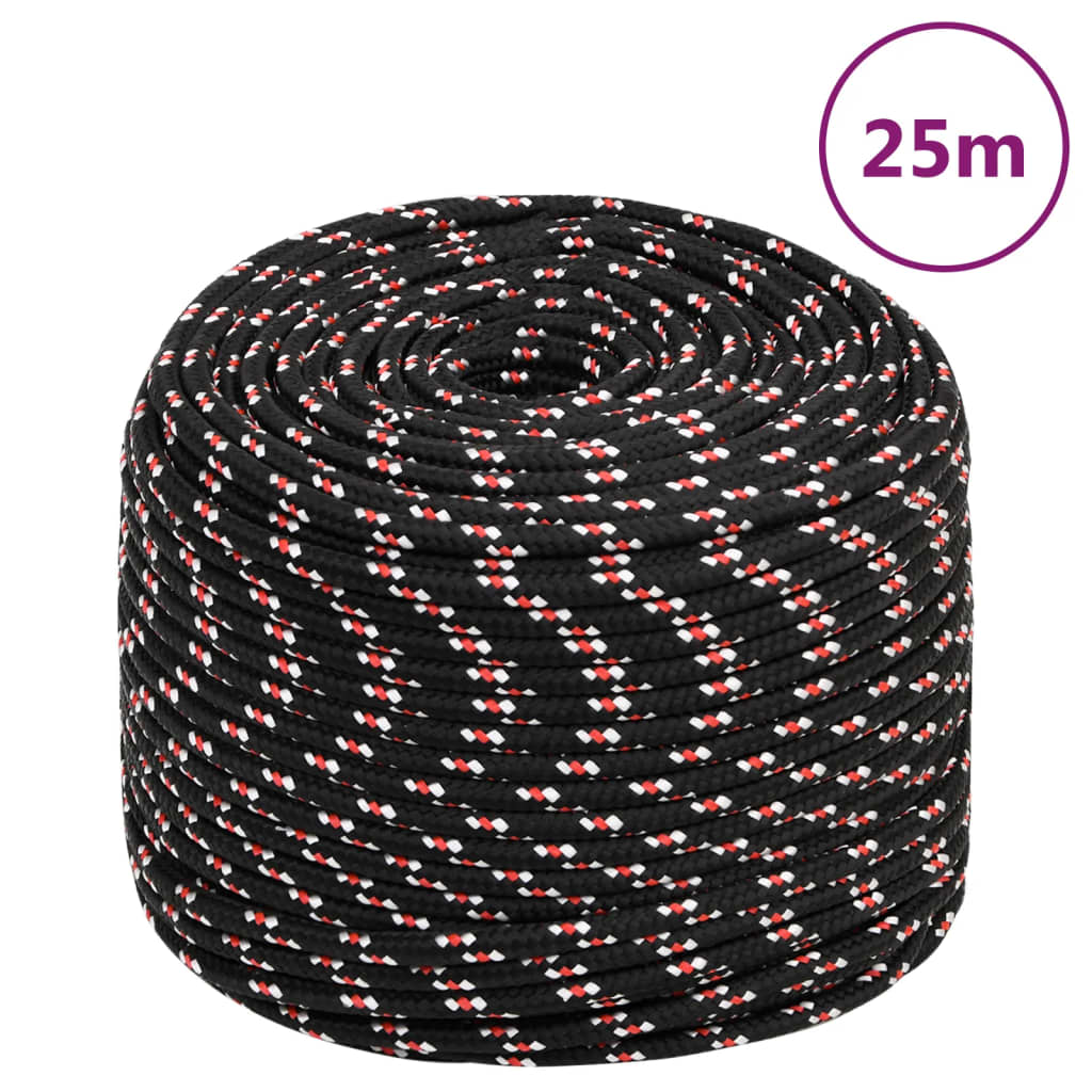 Boot touw 10 mm 25 m polypropyleen zwart Touw | Creëer jouw Trendy Thuis | Gratis bezorgd & Retour | Trendy.nl