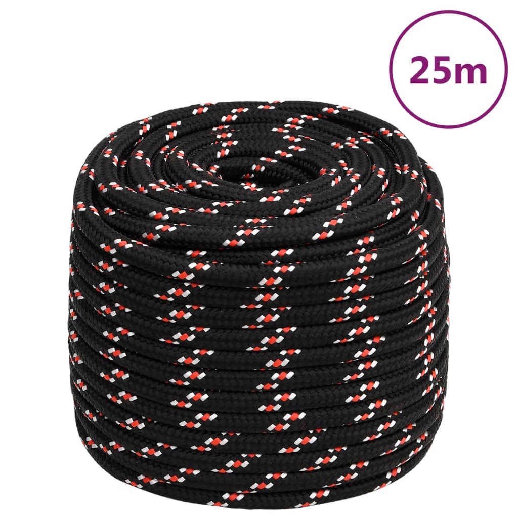 Boot touw 16 mm 25 m polypropyleen zwart Touw | Creëer jouw Trendy Thuis | Gratis bezorgd & Retour | Trendy.nl