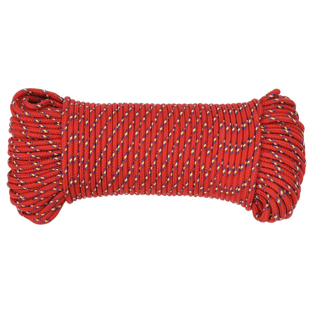 Boottouw 3 mm 250 m polypropyleen rood Touw | Creëer jouw Trendy Thuis | Gratis bezorgd & Retour | Trendy.nl