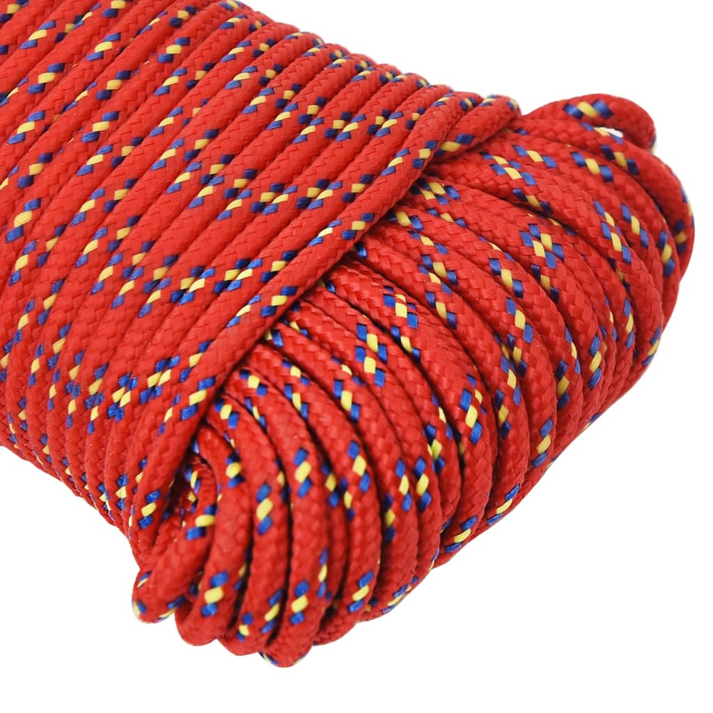 Boottouw 3 mm 250 m polypropyleen rood Touw | Creëer jouw Trendy Thuis | Gratis bezorgd & Retour | Trendy.nl