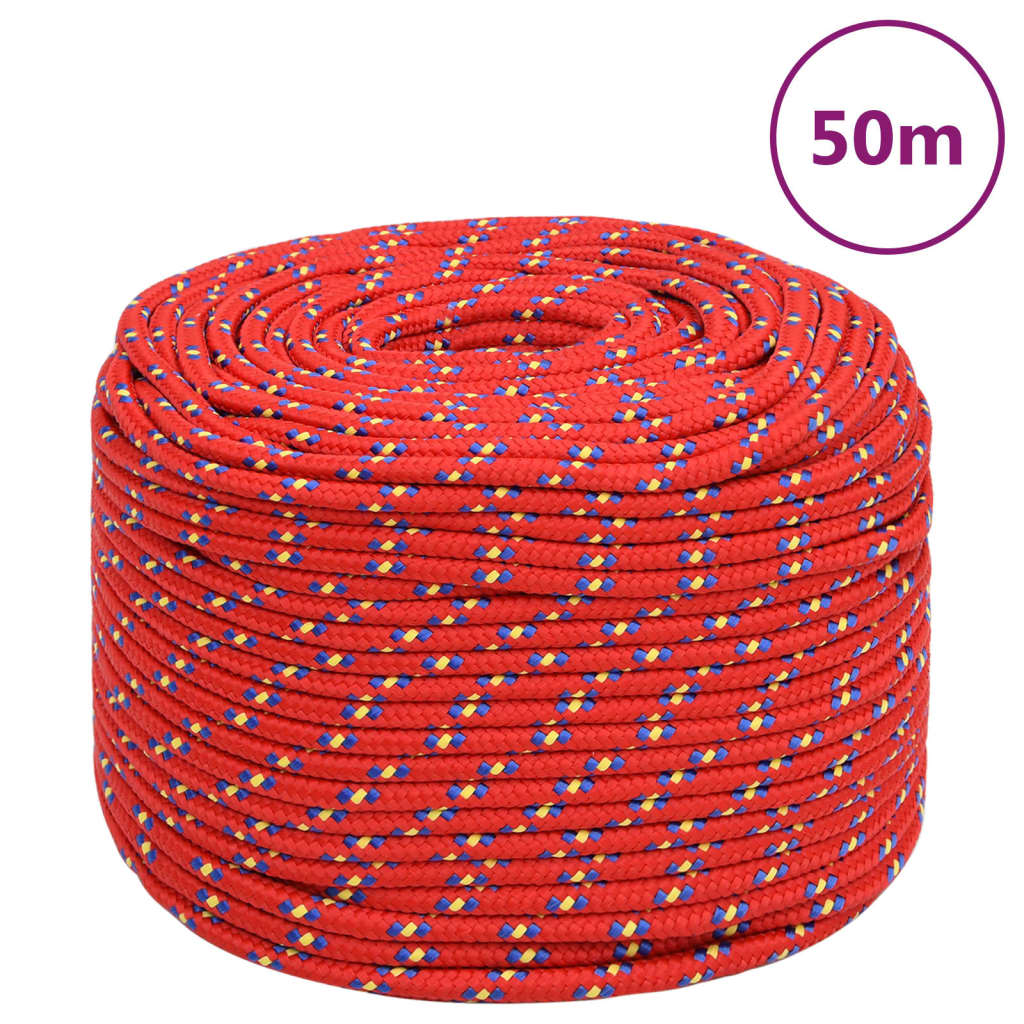 Boottouw 6 mm 50 m polypropyleen rood Touw | Creëer jouw Trendy Thuis | Gratis bezorgd & Retour | Trendy.nl