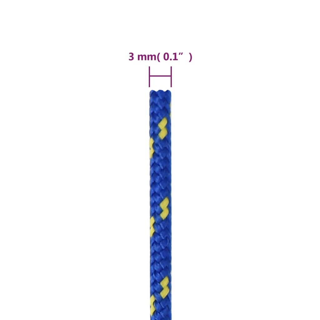 Boottouw 3 mm 500 m polypropyleen blauw Touw | Creëer jouw Trendy Thuis | Gratis bezorgd & Retour | Trendy.nl