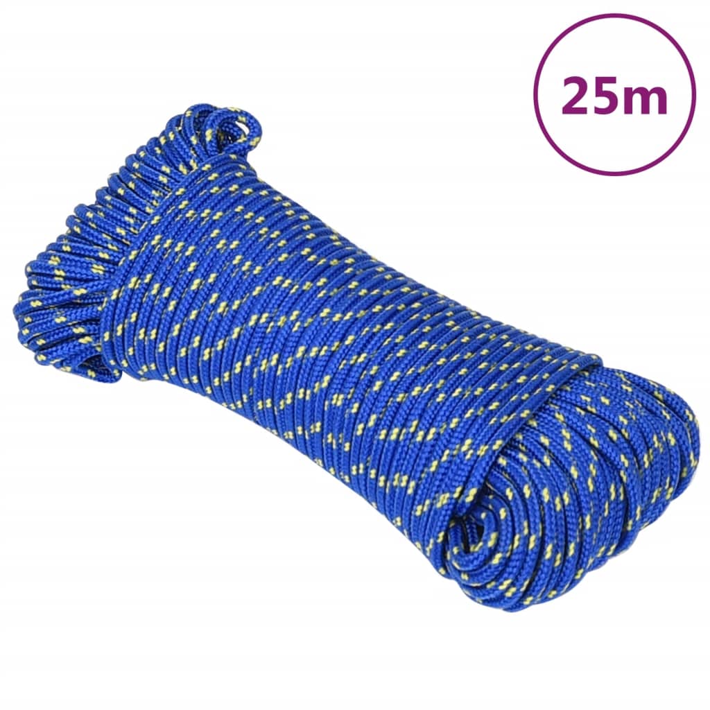 Boottouw 5 mm 25 m polypropyleen blauw