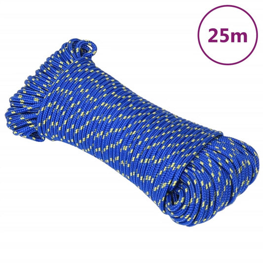 Boottouw 5 mm 25 m polypropyleen blauw