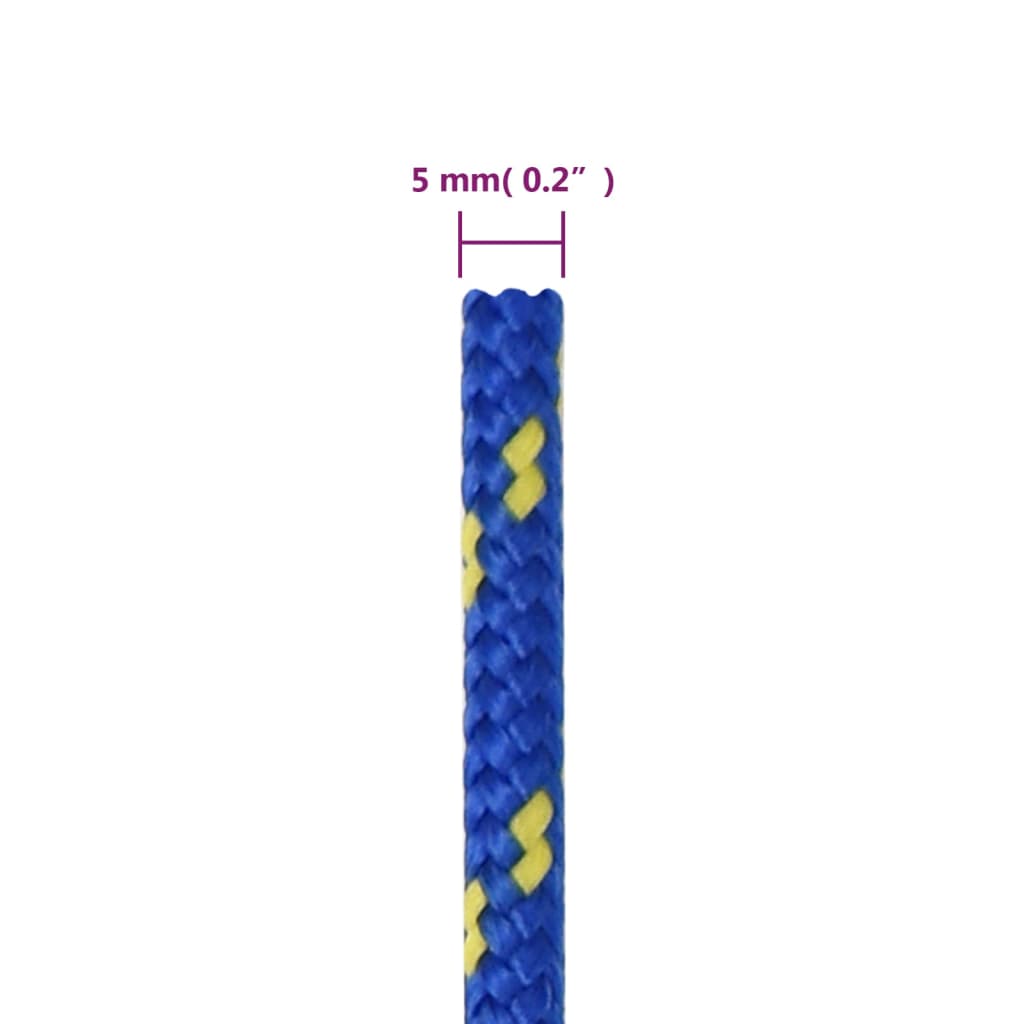 Boottouw 5 mm 25 m polypropyleen blauw