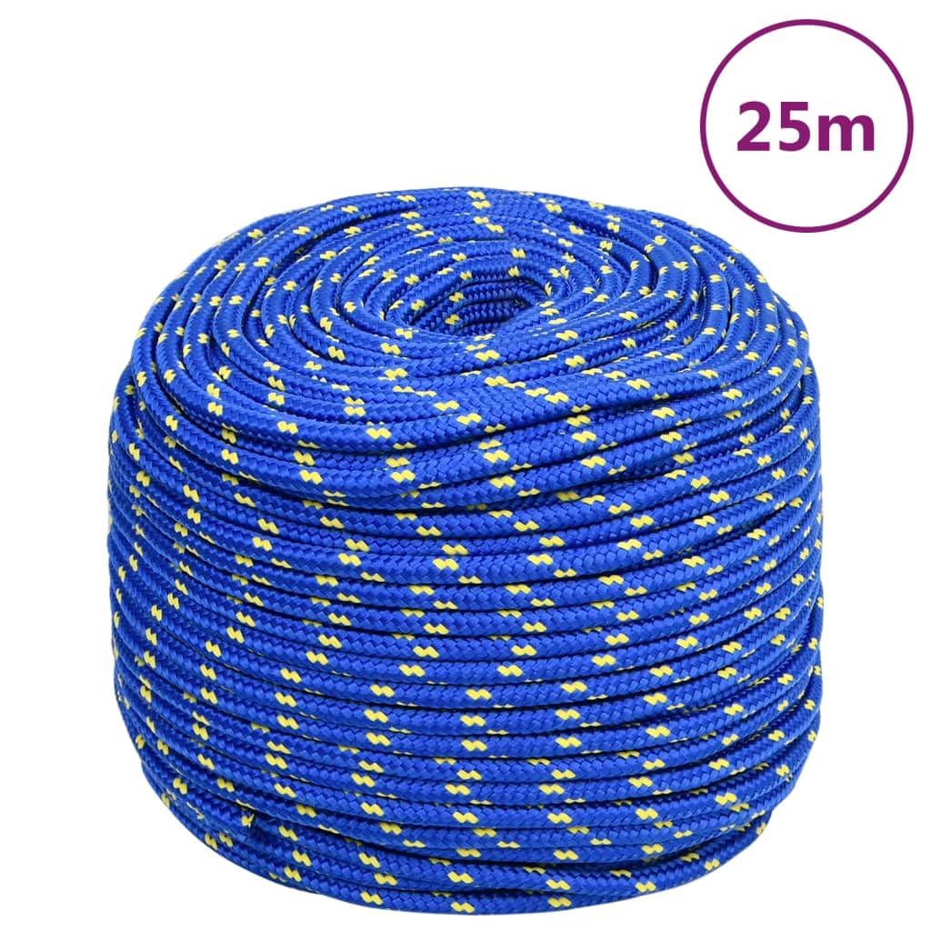 Boottouw 8 mm 25 m polypropyleen blauw Touw | Creëer jouw Trendy Thuis | Gratis bezorgd & Retour | Trendy.nl