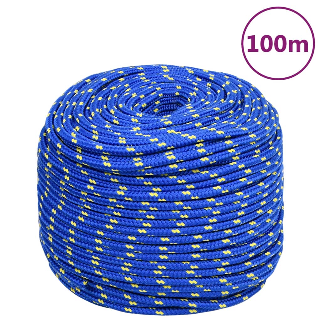 Boottouw 10 mm 100 m polypropyleen blauw Touw | Creëer jouw Trendy Thuis | Gratis bezorgd & Retour | Trendy.nl