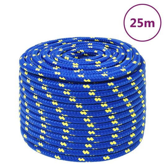 Boottouw 12 mm 25 m polypropeen blauw Touw | Creëer jouw Trendy Thuis | Gratis bezorgd & Retour | Trendy.nl