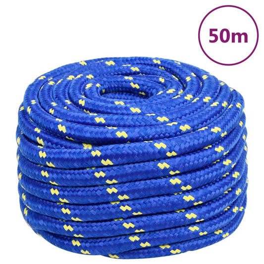 Boottouw 20 mm 50 m polypropeen blauw