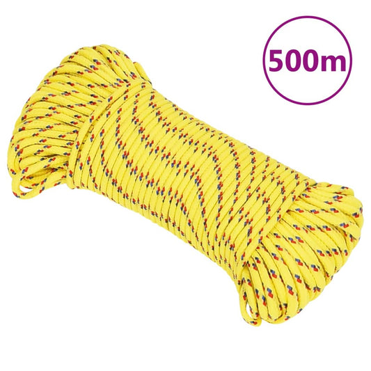 Boottouw 4 mm 500 m polypropyleen geel Touw | Creëer jouw Trendy Thuis | Gratis bezorgd & Retour | Trendy.nl