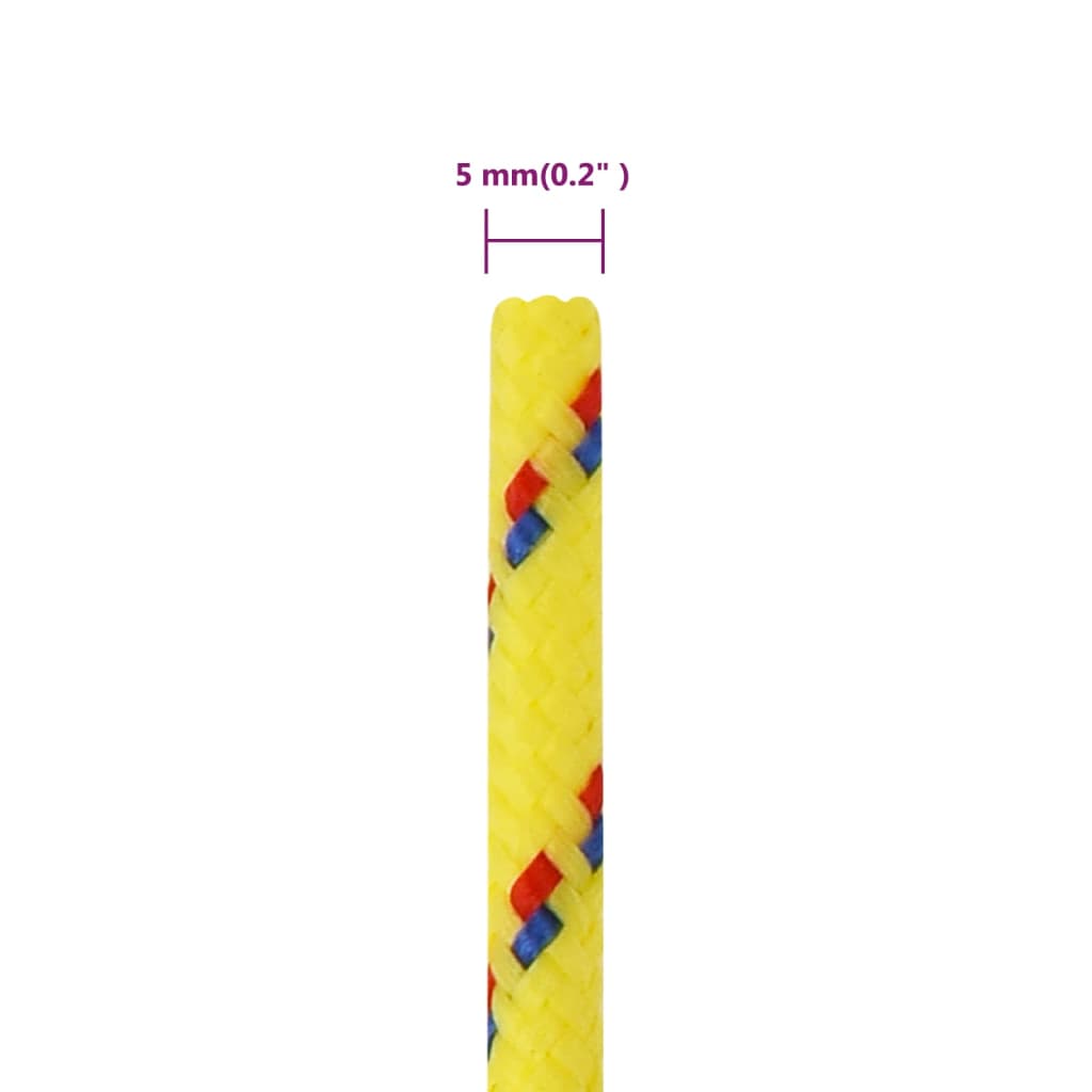 Boottouw 5 mm 500 m polypropyleen geel Touw | Creëer jouw Trendy Thuis | Gratis bezorgd & Retour | Trendy.nl