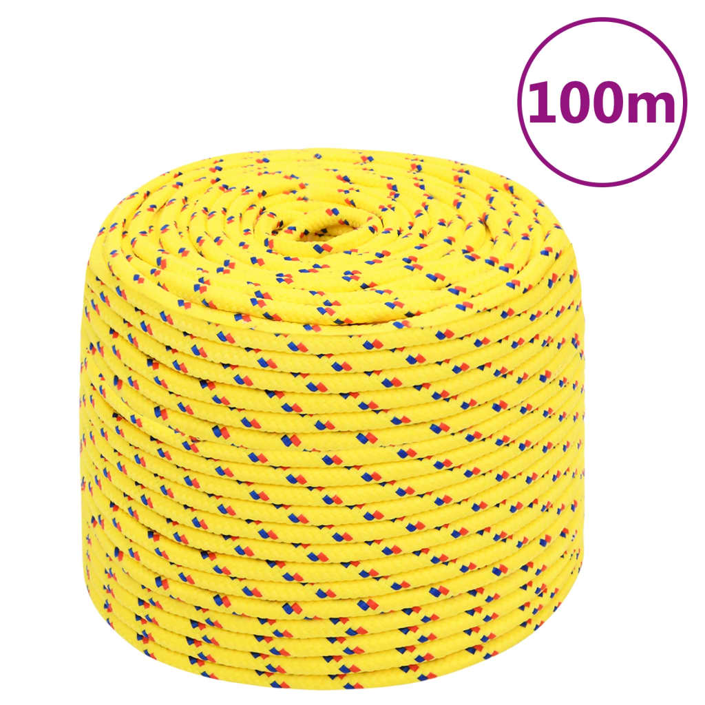 Boottouw 6 mm 100 m polypropyleen geel Touw | Creëer jouw Trendy Thuis | Gratis bezorgd & Retour | Trendy.nl