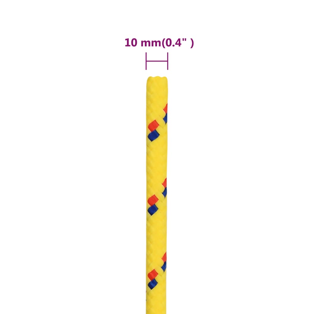 Boottouw 10 mm 100 m polypropyleen geel Touw | Creëer jouw Trendy Thuis | Gratis bezorgd & Retour | Trendy.nl