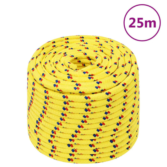 Boottouw 12 mm 25 m polypropyleen geel Touw | Creëer jouw Trendy Thuis | Gratis bezorgd & Retour | Trendy.nl