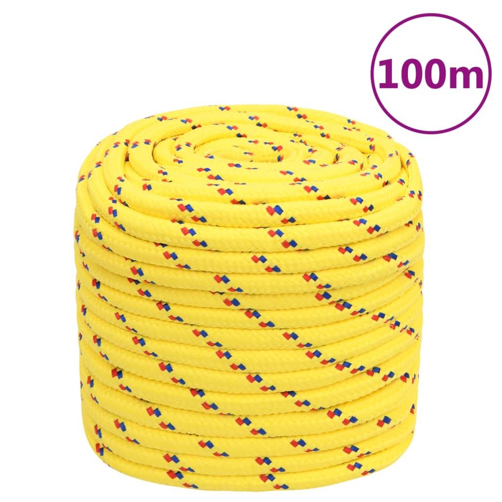 Boottouw 16 mm 100 m polypropyleen geel Touw | Creëer jouw Trendy Thuis | Gratis bezorgd & Retour | Trendy.nl