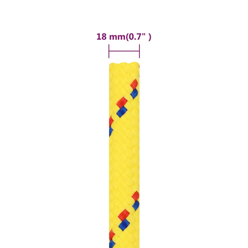 Boottouw 18 mm 25 m polypropyleen geel Touw | Creëer jouw Trendy Thuis | Gratis bezorgd & Retour | Trendy.nl