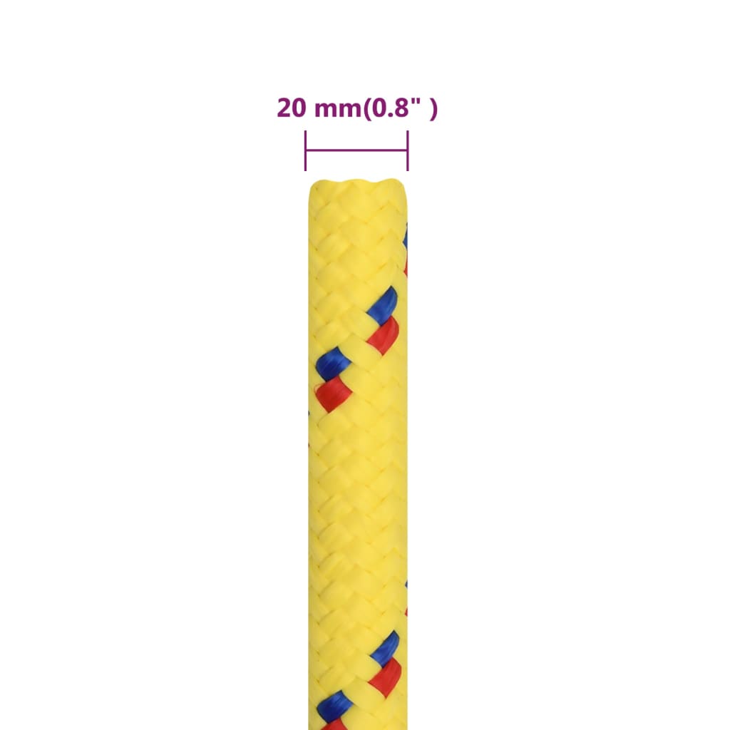 Boottouw 20 mm 25 m polypropyleen geel Touw | Creëer jouw Trendy Thuis | Gratis bezorgd & Retour | Trendy.nl