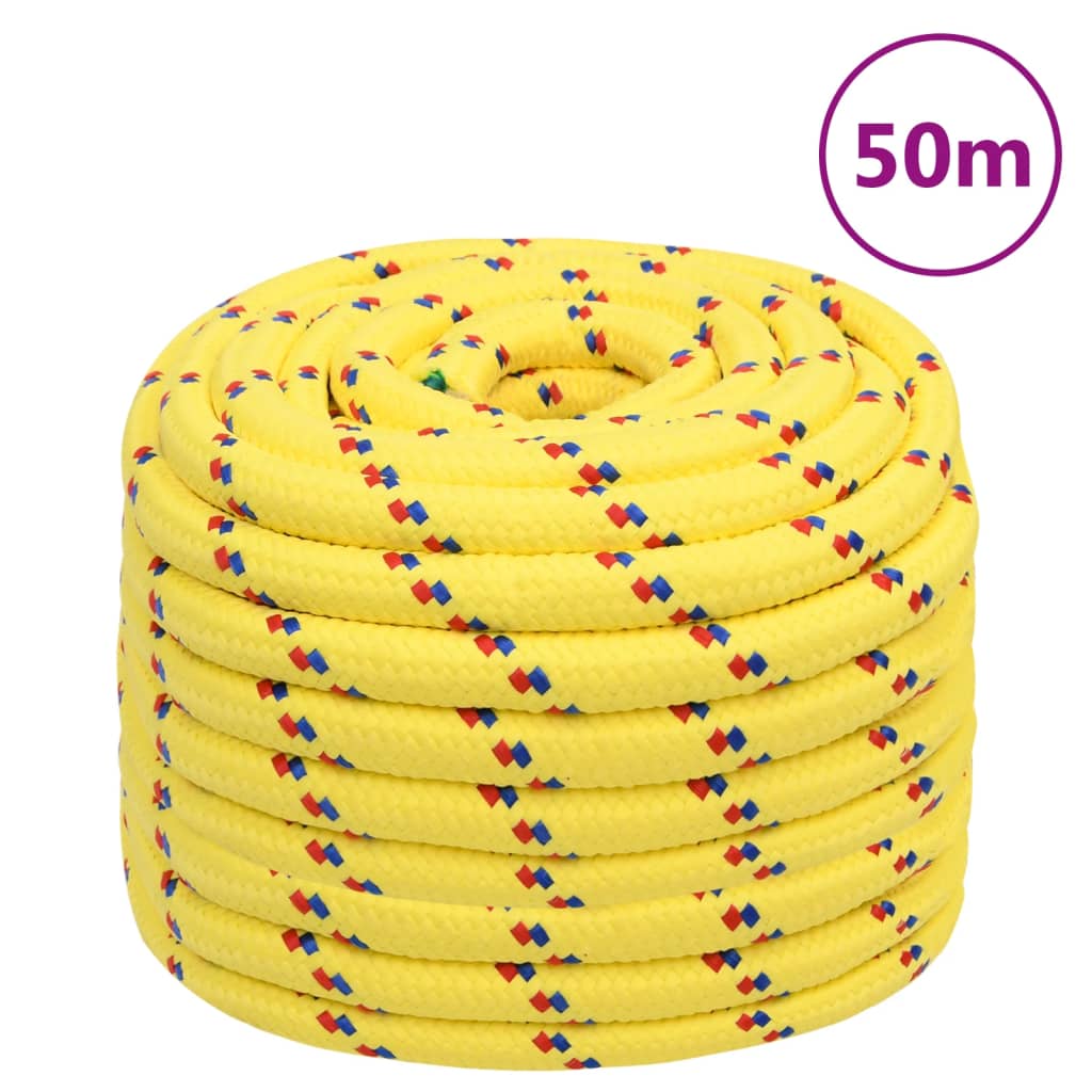 Boottouw 20 mm 50 m polypropyleen geel Touw | Creëer jouw Trendy Thuis | Gratis bezorgd & Retour | Trendy.nl