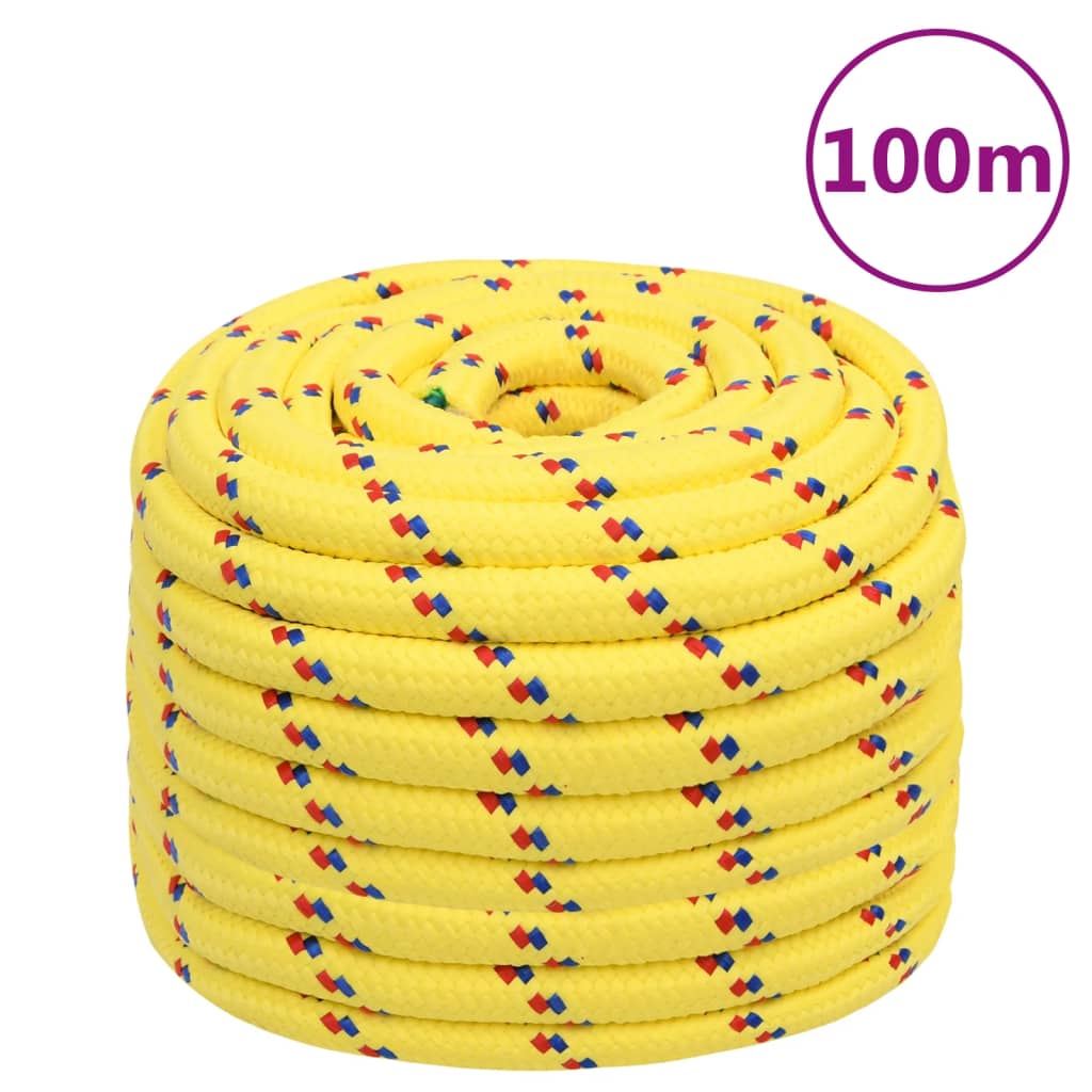 Boottouw 20 mm 100 m polypropyleen geel Touw | Creëer jouw Trendy Thuis | Gratis bezorgd & Retour | Trendy.nl