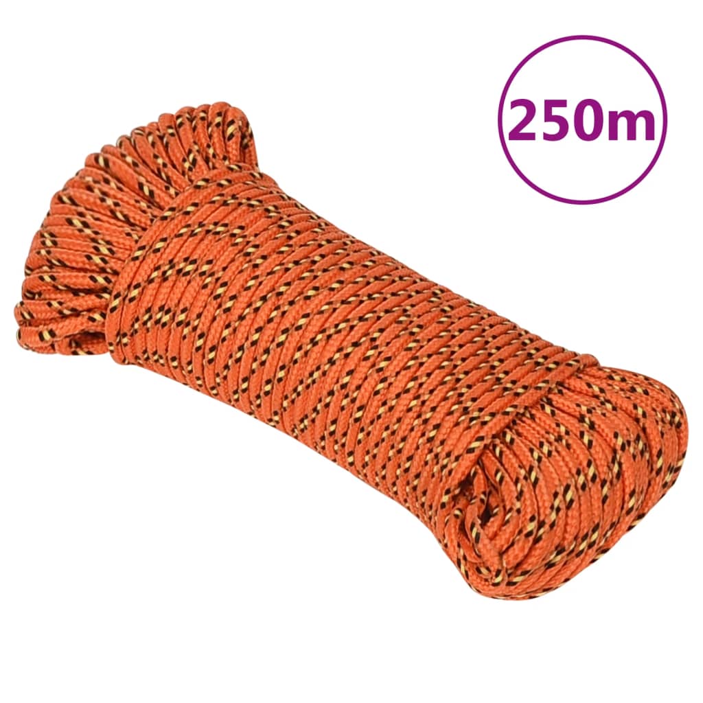 Boottouw 4 mm 250 m polypropyleen oranje Touw | Creëer jouw Trendy Thuis | Gratis bezorgd & Retour | Trendy.nl