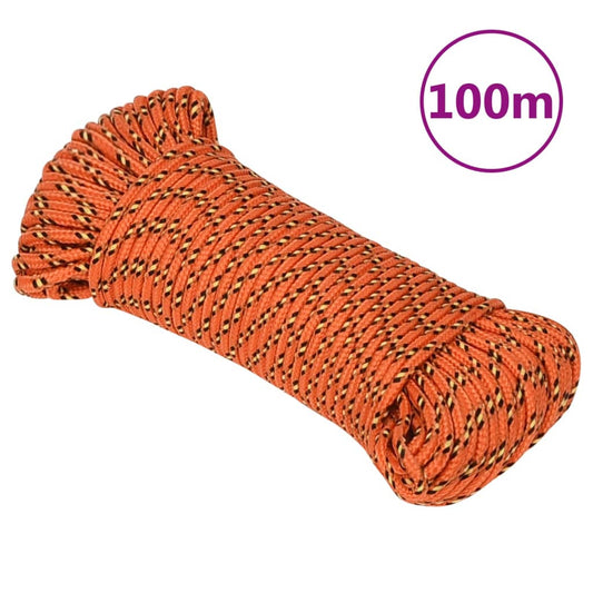 Boottouw 5 mm 100 m polypropyleen oranje Touw | Creëer jouw Trendy Thuis | Gratis bezorgd & Retour | Trendy.nl