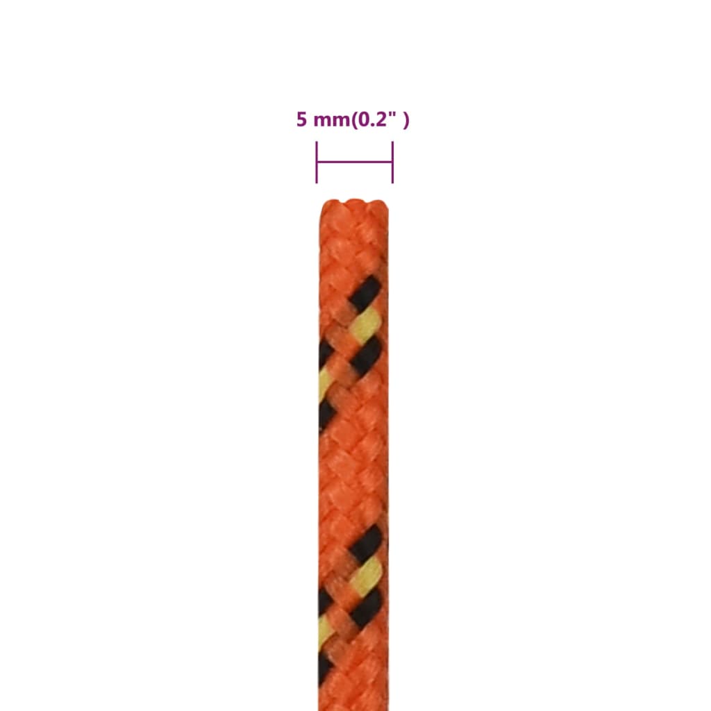 Boottouw 5 mm 100 m polypropyleen oranje Touw | Creëer jouw Trendy Thuis | Gratis bezorgd & Retour | Trendy.nl