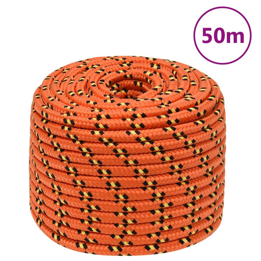 Boottouw 12 mm 50 m polypropyleen oranje Touw | Creëer jouw Trendy Thuis | Gratis bezorgd & Retour | Trendy.nl