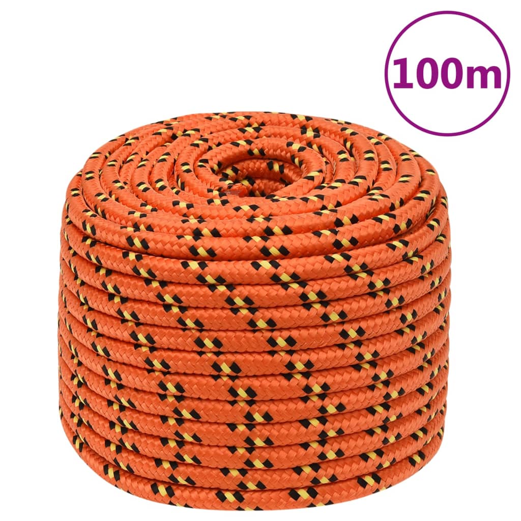 Boottouw 12 mm 100 m polypropyleen oranje Touw | Creëer jouw Trendy Thuis | Gratis bezorgd & Retour | Trendy.nl