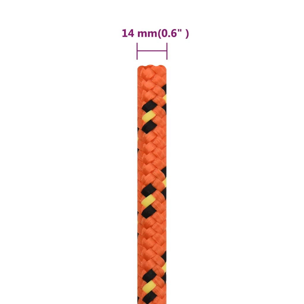 Boottouw 14 mm 100 m polypropyleen oranje Touw | Creëer jouw Trendy Thuis | Gratis bezorgd & Retour | Trendy.nl