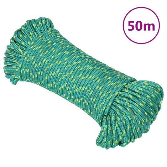 Boottouw 5 mm 50 m polypropyleen groen Touw | Creëer jouw Trendy Thuis | Gratis bezorgd & Retour | Trendy.nl