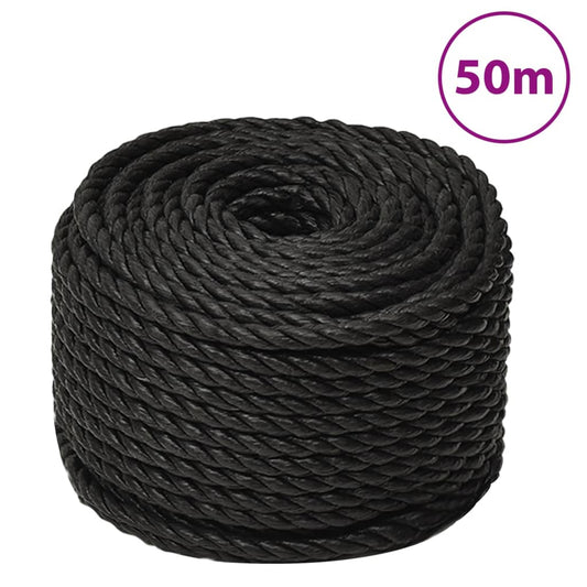 Werktouw 24 mm 50 m polypropeen zwart Touw | Creëer jouw Trendy Thuis | Gratis bezorgd & Retour | Trendy.nl