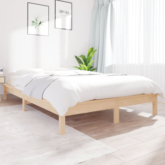 Bedframe zonder matras massief grenenhout 140x190 cm Bedden & bedframes | Creëer jouw Trendy Thuis | Gratis bezorgd & Retour | Trendy.nl