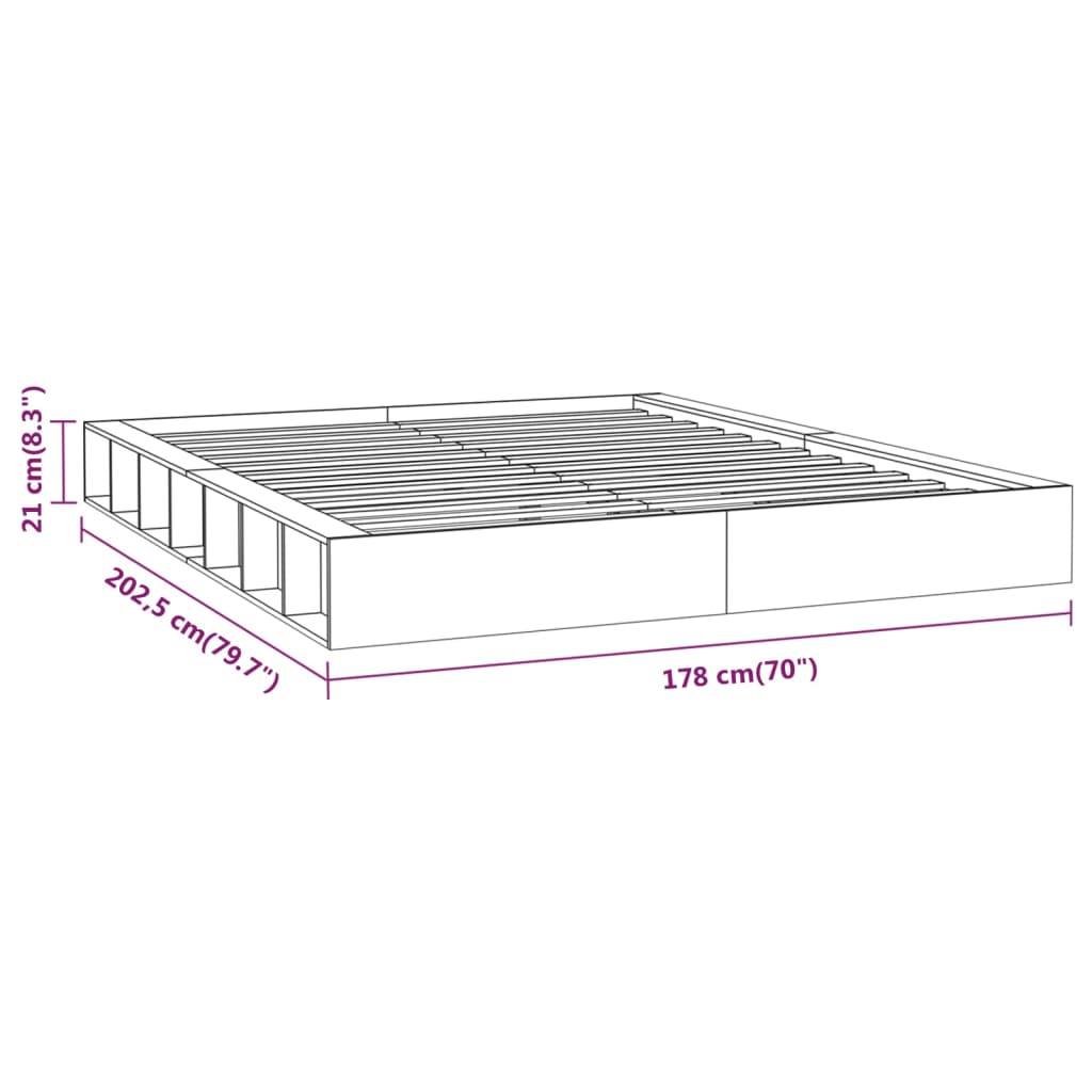 Bedframe massief hout 160x200 cm Bedden & bedframes | Creëer jouw Trendy Thuis | Gratis bezorgd & Retour | Trendy.nl