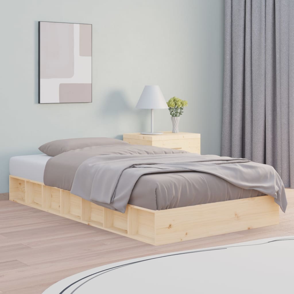 Bedframe massief hout 140x190 cm Bedden & bedframes | Creëer jouw Trendy Thuis | Gratis bezorgd & Retour | Trendy.nl