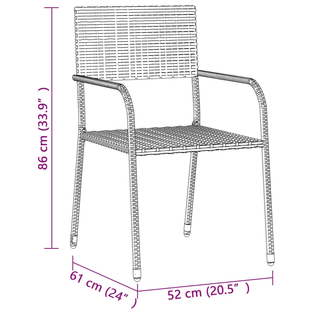 9-delige Tuinset poly rattan grijs Tuinsets | Creëer jouw Trendy Thuis | Gratis bezorgd & Retour | Trendy.nl