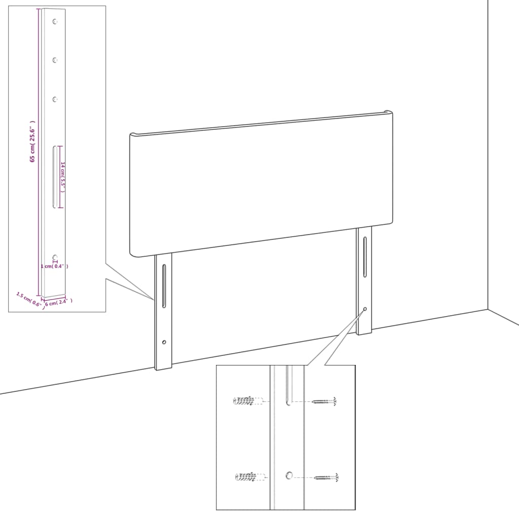 Hoofdbord 80x5x78/88 cm stof donkerbruin Hoofdborden en voetborden | Creëer jouw Trendy Thuis | Gratis bezorgd & Retour | Trendy.nl