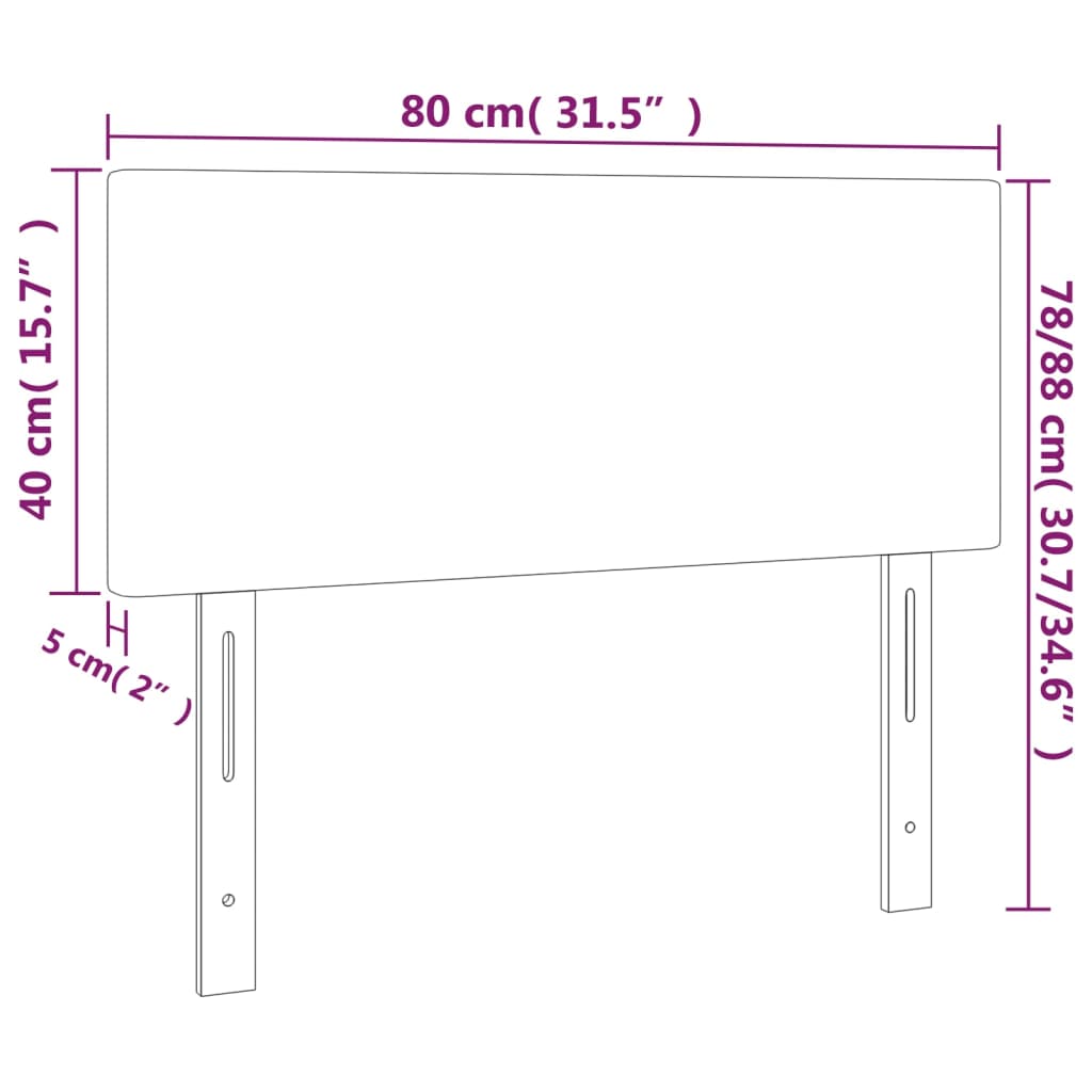 Hoofdbord 80x5x78/88 cm stof crèmekleurig Hoofdborden en voetborden | Creëer jouw Trendy Thuis | Gratis bezorgd & Retour | Trendy.nl