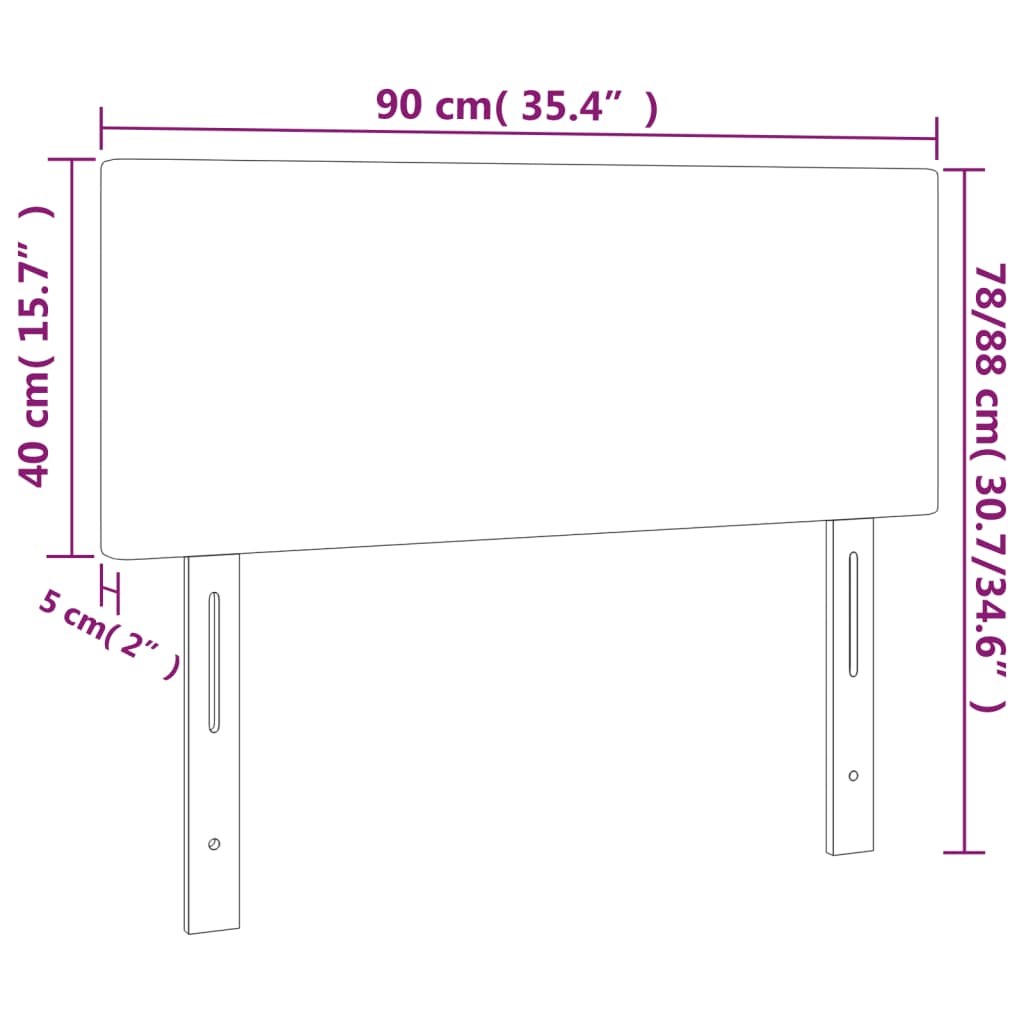 Hoofdbord 90x5x78/88 cm stof lichtgrijs Hoofdborden en voetborden | Creëer jouw Trendy Thuis | Gratis bezorgd & Retour | Trendy.nl